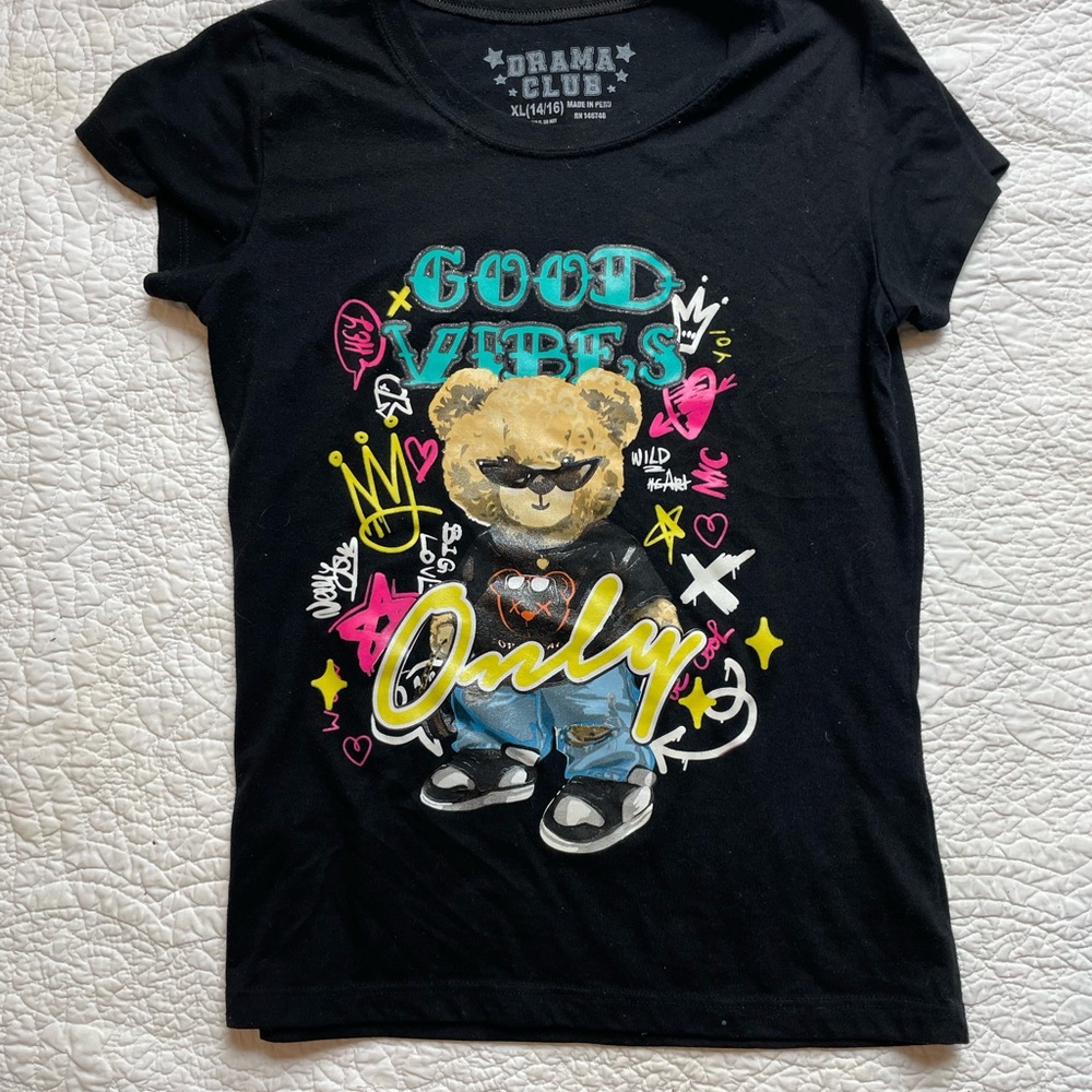 Girls Drama Club Black tee shirt XL
